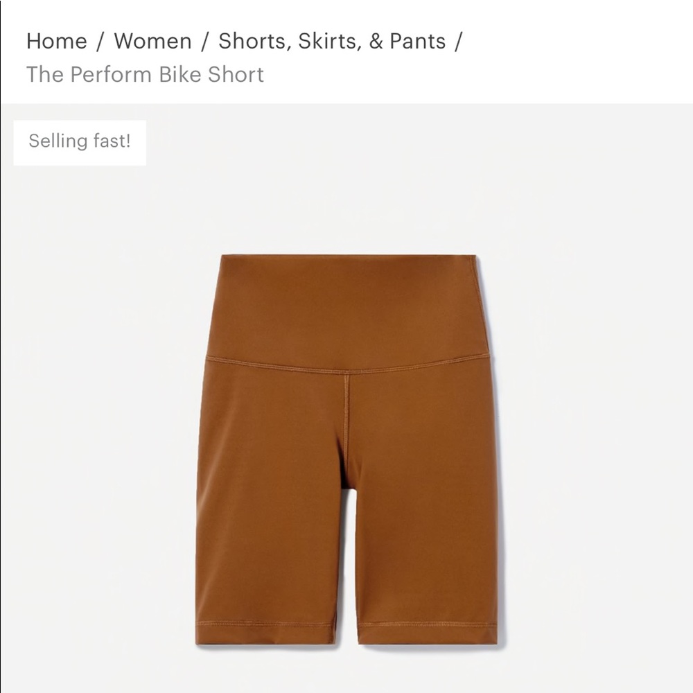 Everlane Perform Bike Short in Copper